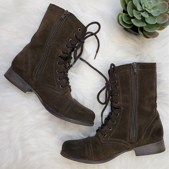 Steve Madden Troopa Boot Green Suede 